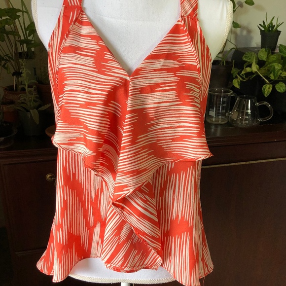 Ya Los Angeles Tops - Ya Los Angeles Coral White Strap Back Tank Small